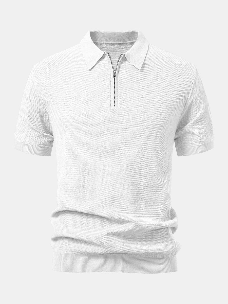 Zip Up Knit POLO Shirt